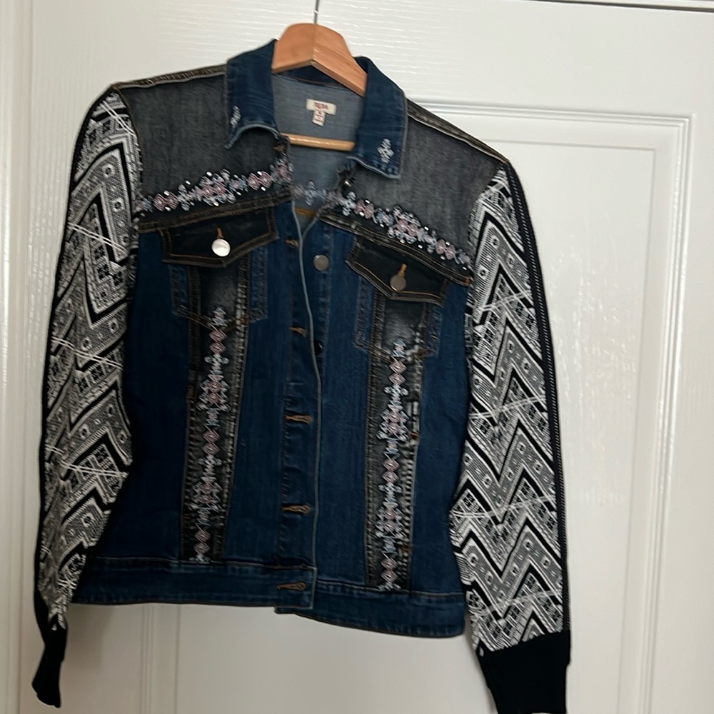 Reba embroidery denim jacket